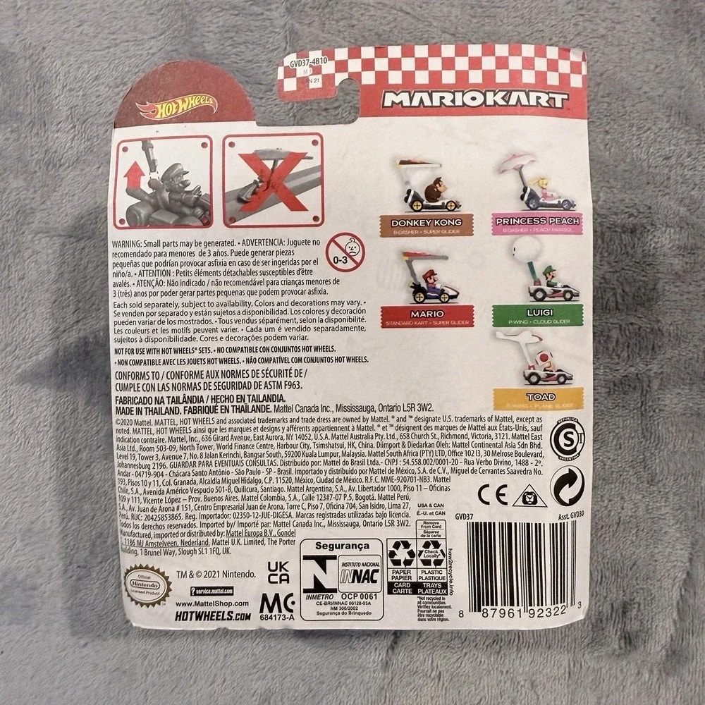 Hot Wheels Mario Kart Donkey Kong B-Dasher Super Glider Diecast Car 1:64 GVD30